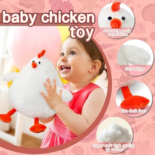 Cute White Animal Plush Toy Kawaii Fat Stuffed Animal for Kids