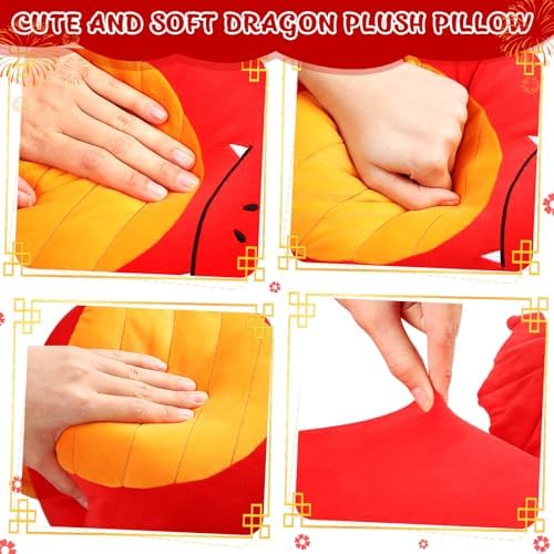 Leyndo 14 Red Dragon Plush Pillow