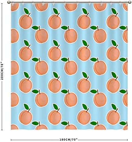 Cute Fruit Pattern Shower Curtain Liner 71x79