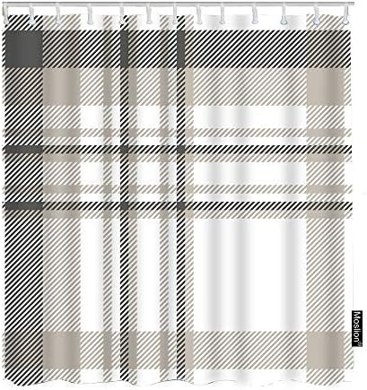72x72 inch Vintage Gingham Plaid Shower Curtain