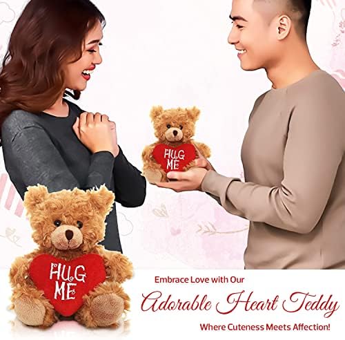 Mocha Heart Bear Plush Valentines Day Gift