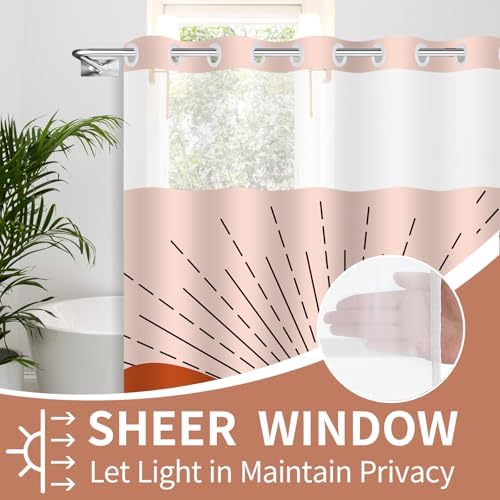 No Hook Boho Shower Curtain