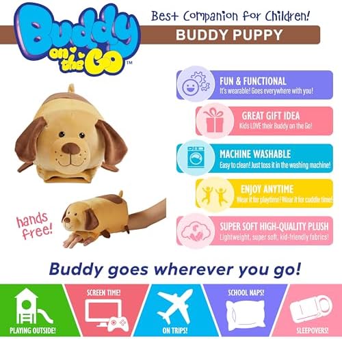 Durable Comfortable Portable Stuffed Animal - Buddy on the Go