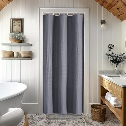 Sturdy Modern Bathroom Curtain Set for Narrow Stall