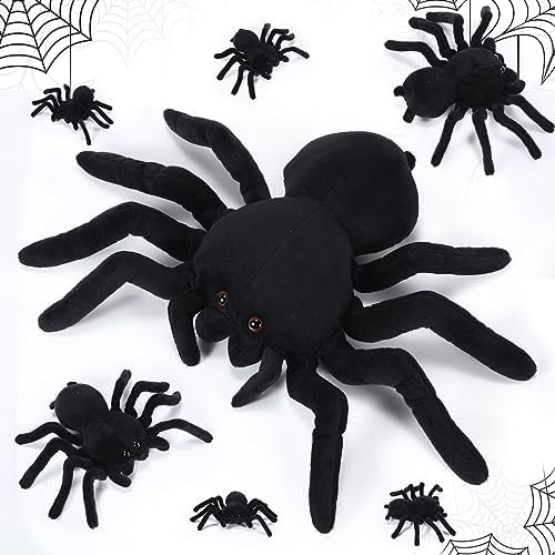 7-Piece Spider Stuffed Animal Set with Realistic Plush