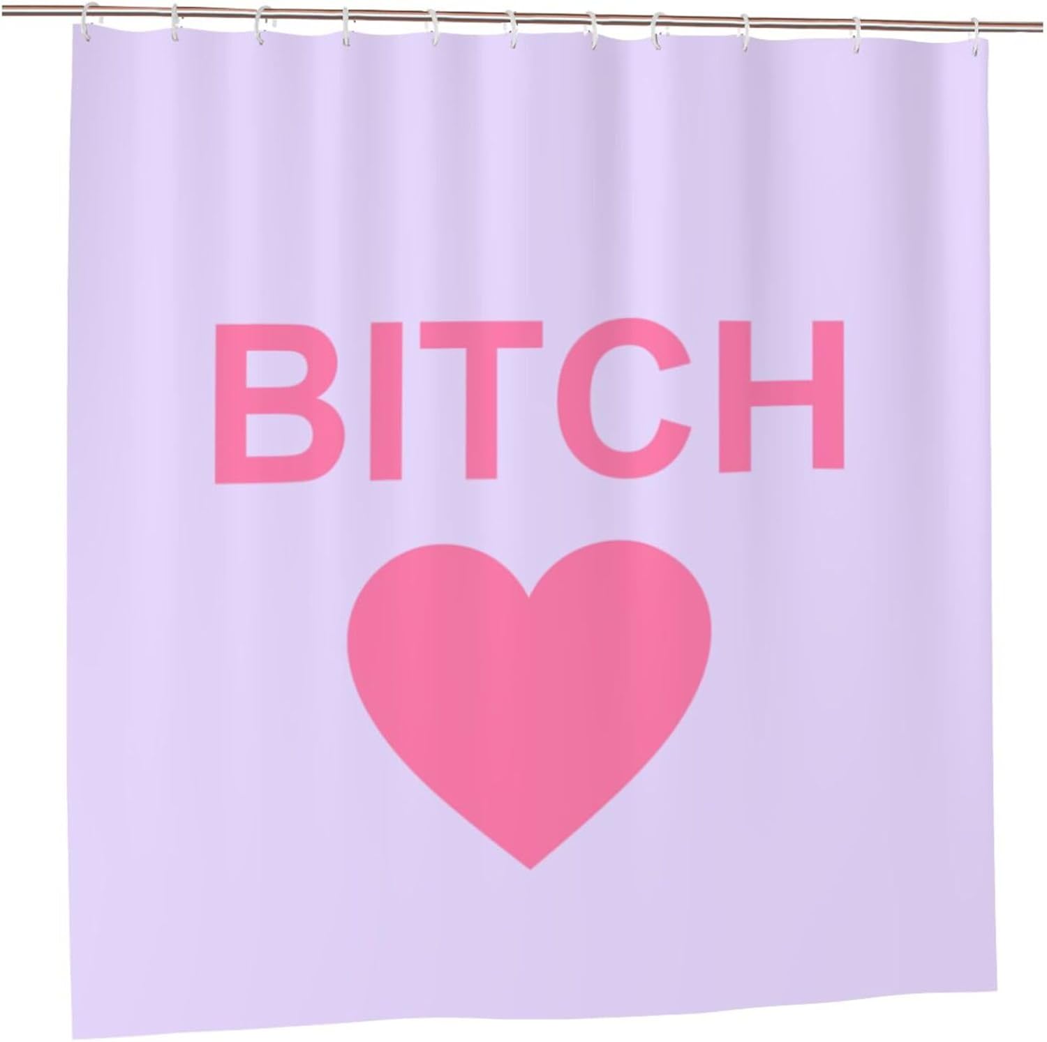 Bitch Heart 72x72 Inch Waterproof shower curtain