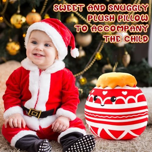 Huwena Christmas Ball Plush Throw Pillow Toy Gift 14 Inch