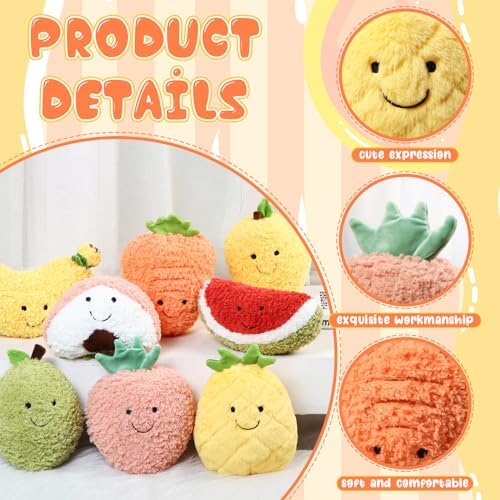 Fruit Plushies 8-Piece Set
