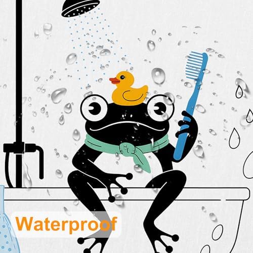 Funny Frog Shower Curtain Set 72x72