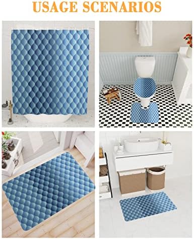 ZOE GARDEN Gradient Blue Bathroom Set 72x72-inch Showers More