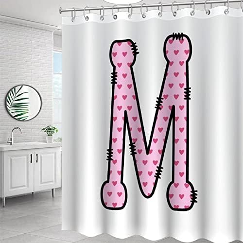 VEHFA Cute Pink Love Heart M Shower Curtain