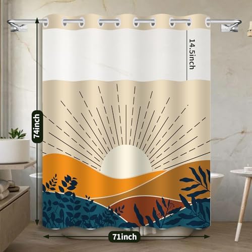 Sleek Yellow Boho Shower Curtain Perfect for Any Decor