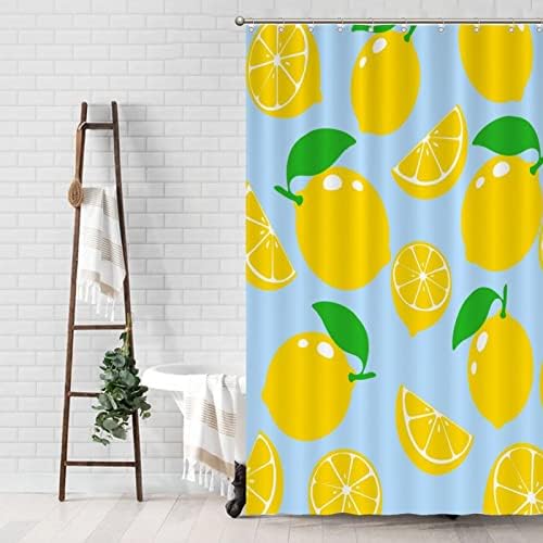 Lemon Fruit Bath Curves 71x91 Washable Washablelemicsrhs