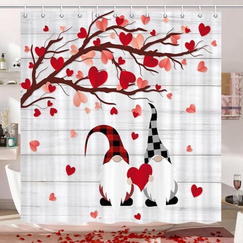 JAWO Valentines Day Shower Curtain