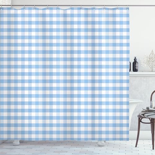 Perfect Ambesonne Checkered Shower Curtain