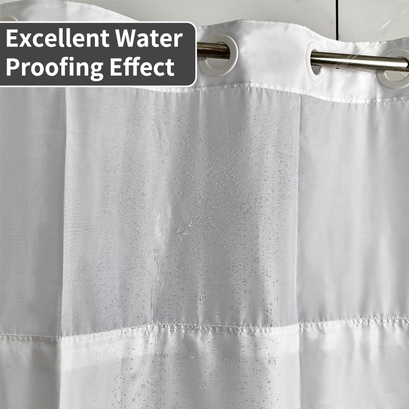 Elegant Modern No-Ring Shower Curtain