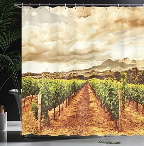 Ambesonne Country Shower Curtain Set with Hooks 1