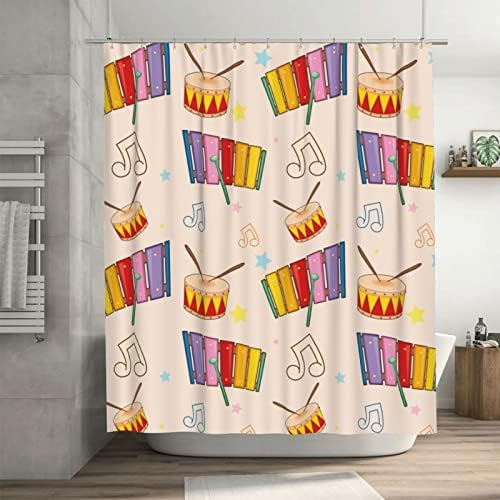 Shower Curtain 72x72 Inches with Hooks