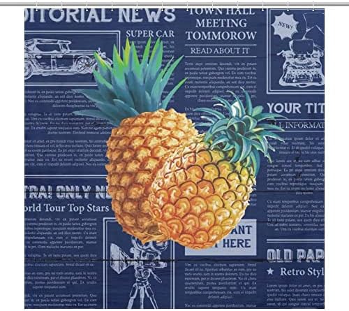 Fruit Pineapple Shower Curtain Liner Set