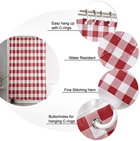 TocaHome Farmhouse Shower Curtain Set with Hooks