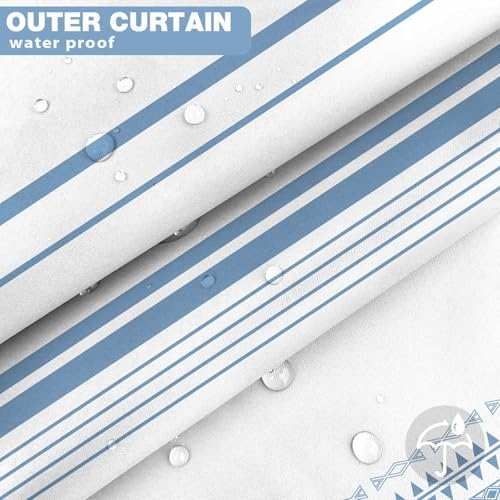 Elegant No-Hook Shower Curtain Set