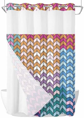 Waterproof Shower Curtain Set 36x72 In