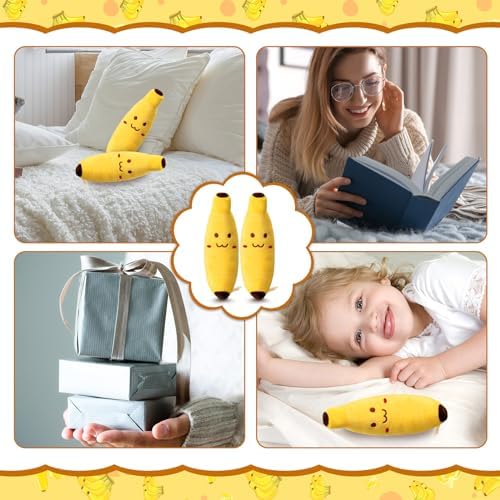 Hiboom 12-Piece Banana Plush Pillow Set