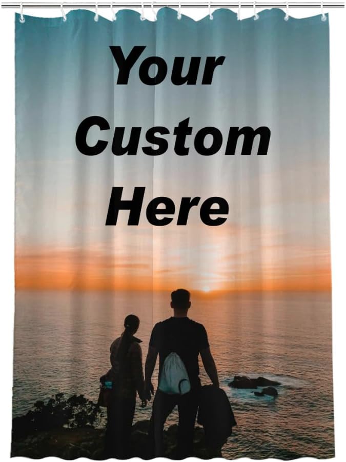 Custom Bath Experience Personalized Shower Curtain Set Durable Waterproof