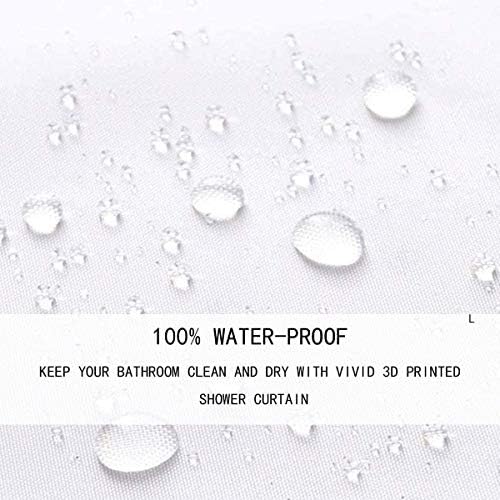 Erosebridals Funny Bath Curtain Set 72x72 Waterproof Machine Washable Unique Design