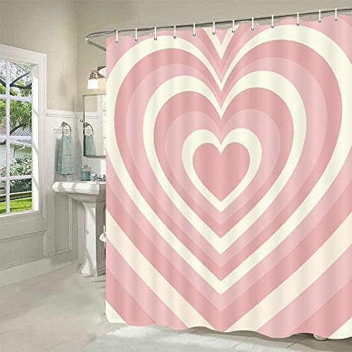 Valentines Day Heart High-Quality Shower Curtain for Your Bathroom Set
