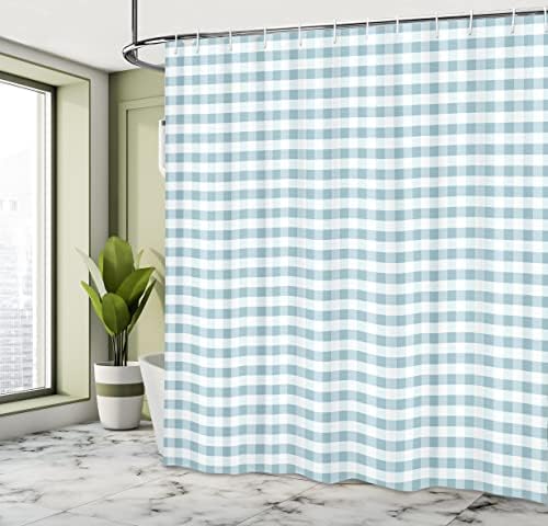 Ambesonne Monochrome Gingham Shower Curtain Set