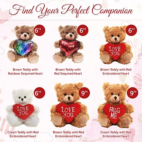 Mocha Heart Bear Plush Valentines Day Gift