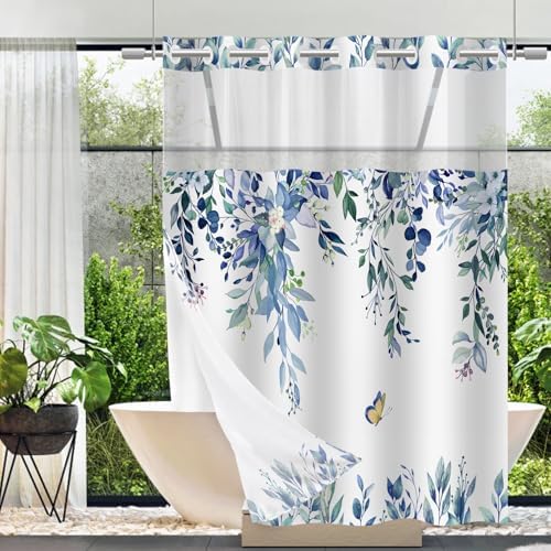 Eucalyptus Butterfly Bath Curtain Set 71x74