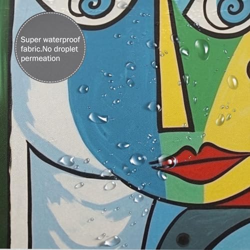 DAOWANGZUO Boho Face Shower Curtain Set