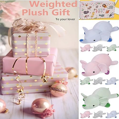 Elephant Weighted Plush Pillow