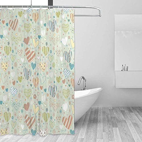 ZHIHUI Waterproof Shower Curtain Set 60x72 inch