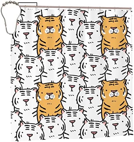 72x72-Inch Cartoon Tiger Machine Washable