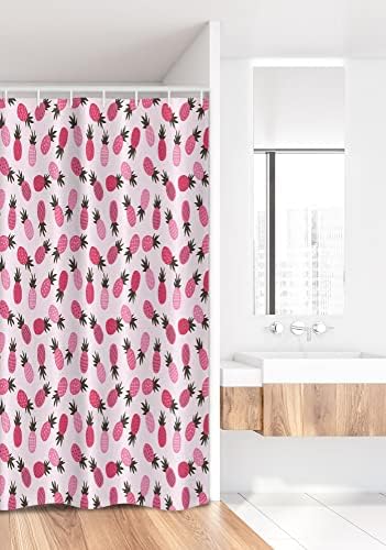Ambesonne Exotic Pineapple Shower Curtain Doodled Style