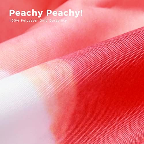 Elegant Peach Shower Curtain Set 72 x 72 Water Repellent 100 Recycled polyester