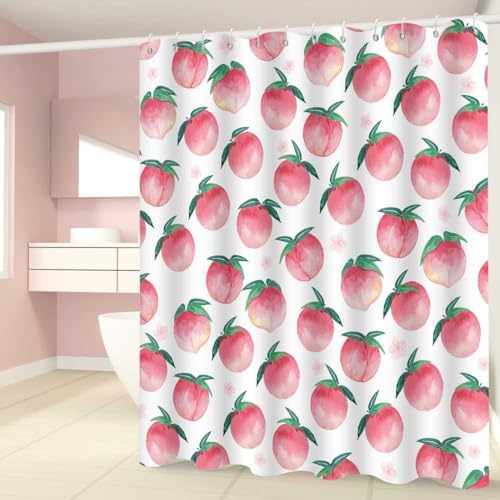 Cute Peachy shower curtains for bathroom decor
