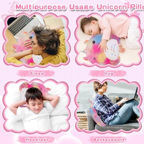 Stuffed Unicorn Pillow for Kids Soft Plush Toy