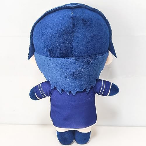 Cute Boy with Blue Hair and Black Eye Patch Stuffed Plush Toy Pillow
