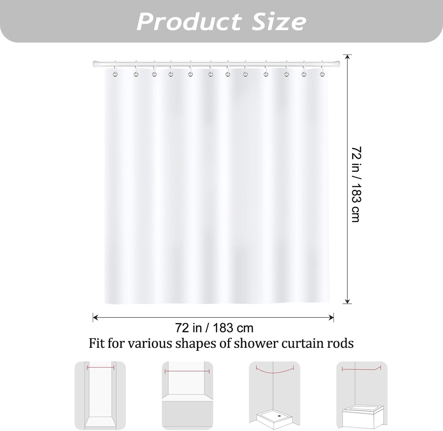 Bonhause Christmas Snowman Bath Curtain