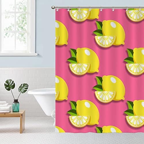 Charming Abstract shower curtain Modern Lemon Fruit Design