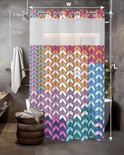 Waterproof Shower Curtain Set 36x72 In