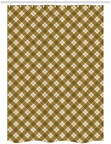 Stylish Plaid Shower Curtain Set