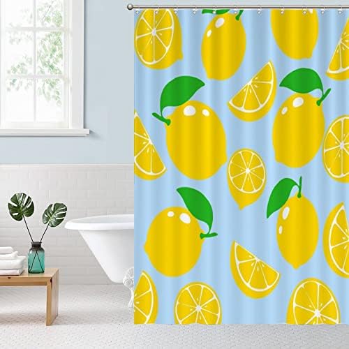 Lemon Fruit Bath Curves 71x91 Washable Washablelemicsrhs
