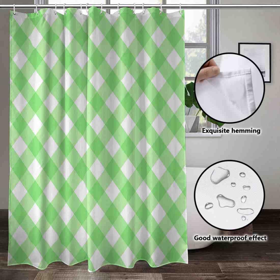 Stylish VISALUNA 72x72in Checkered Shower Curtain