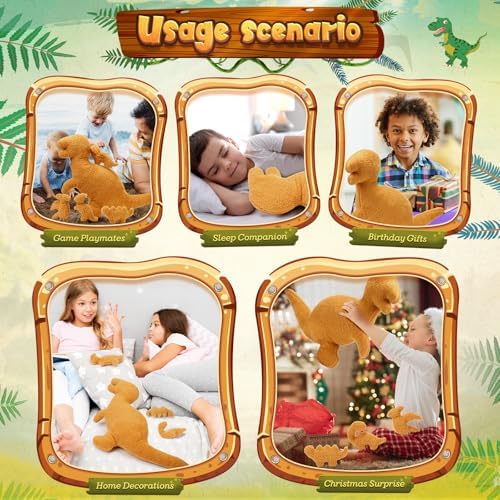 5-Piece Plush Dinosaur nugget Gift Set