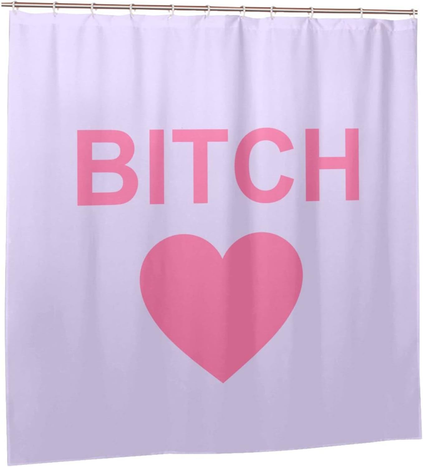 Bitch Heart 72x72 Inch Waterproof shower curtain